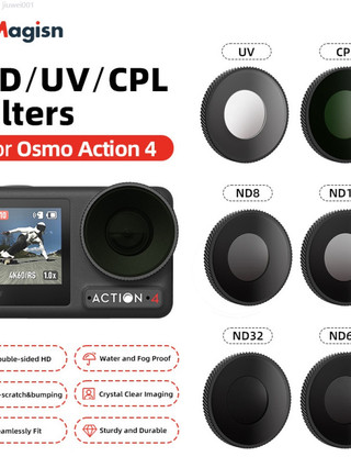 新店特惠 ♞,♘適用於 Osmo action 5 Pro/Action4 防水濾鏡,DJI 保護 Action4 運動