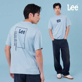 Lee 方框LOGO短T 男 藍色 LB602064726