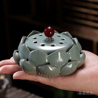 ✨可開發票#蓮花香爐傢用室內盤香爐薰香仿古檀香爐香薰爐供佛香插香薰爐茶道#免運