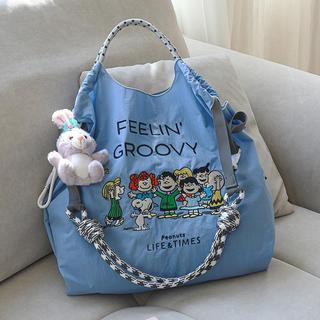 優品商行🏆🔥日系ball chain刺繡Snoopy史努比家庭環保購物袋帆布通勤包