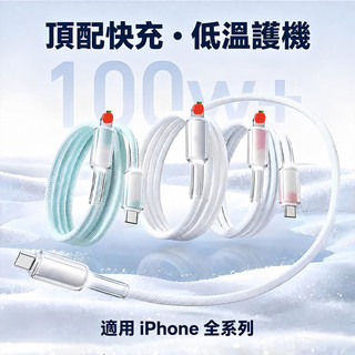 隔日達🚚60W PD冰晶編織快充線 Type C充電線 編織線 Usb傳輸線 適用iPhone 6-17全系列 1米閃充