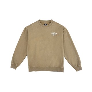 CONVERSE WASHED CUT & SEW CREW FLEECE 男女 長袖上衣 UCJ123-FAK