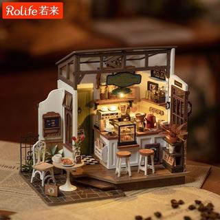 ROLIFE若來複古咖啡廳 模型 DIY 手工 小屋 木質 拼裝 積木 玩具