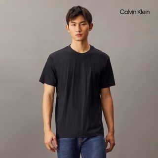 【Calvin Klein】 CK Smooth Cotton 防紫外線棉質 T 恤 黑色