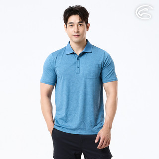 ADISI 男輕量散熱超透氣抑菌消臭POLO衫 AL2611016 石青 (M-3XL)｜吸濕排汗 快乾 輕量 排汗衣