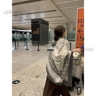 可開發票🌟HEYONI韓國經典老錢風棉麻大方巾女兩用防曬保暖空調房披肩圍巾