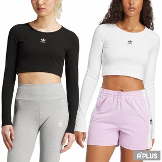 ADIDAS 女 ESS CROP LS 短版 長袖上衣 - IW5725 JC9011