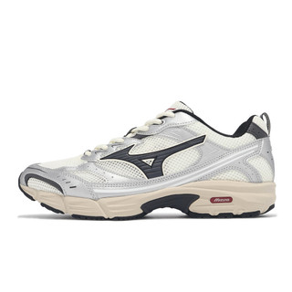 Mizuno 休閒鞋 MXR 男女鞋 Sportstyle 復古 液態銀 米白 黑 [ACS] D1GA2451-01