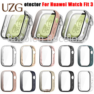 螢幕保護膜 + 鋼化玻璃外殼相容華為 Watch Fit 3 外殼框架作為 Ultra2 智能手錶錶帶外殼適用於華為 W