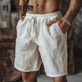 熱銷人氣王💥Cotton and linen shorts with drawstring, elastic wais