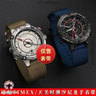 適配天美時Timex手錶帶潮汐指南針錶帶T2N721 T2N720尼龍錶帶16mm