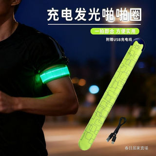 台灣出貨🔥 USB充電發光手環夜跑燈兒童安全LED手腕防丟跑步手臂燈夜跑燈 LED臂帶 戶外運動 夜跑安全燈
