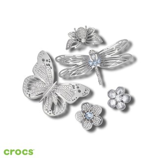【Crocs鞋釦】Silver Garden 5 件組-10015708