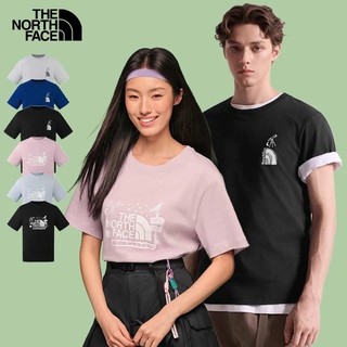 The North Face 北面短袖｜男女款純棉品牌LOGO手繪印花T恤(多款任選)