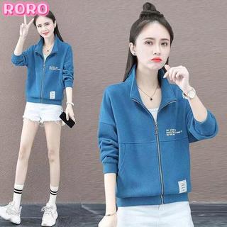 RORO🔸大碼秋季外套 短外套百搭立領春秋衛衣開衫時尚棒球服運動寬鬆新款休閒上衣外套