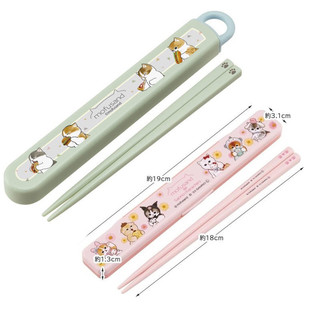 嘻嘻日貨🐾 現貨 日本製 skater mofusand 貓福珊迪 鯊魚貓 餐具 環保餐具 環保筷