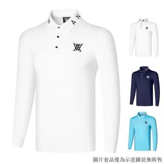 秋冬高爾夫男裝 長袖高爾夫男士 秋季男士POLO 冬季golf球衣 加絨 保暖 新款高爾夫男裝長袖上衣速乾透氣運動球衣休