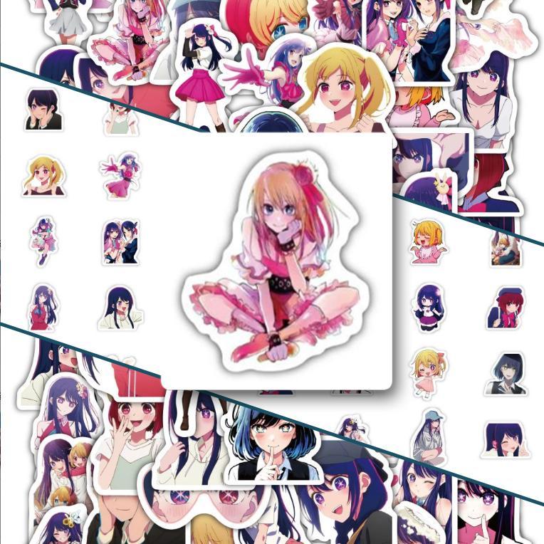 🔥熱銷周邊🔥我推的孩子 我推的孩子貼紙 60張日漫我推的孩子貼紙裝飾手機殼防水貼畫ipad自粘高清少女周邊