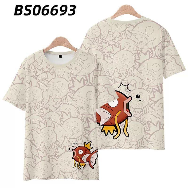 ✨台灣出貨✨寶可夢周邊 鯉魚王衣服 精靈T恤 鯉魚王短袖 男女同款 短袖套裝 鯉魚王短褲沙灘褲 五分褲 鯉魚王T恤 短袖