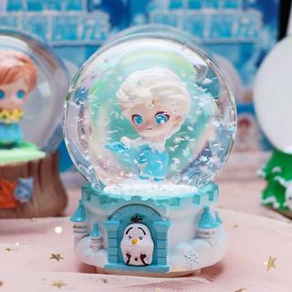 臺灣火爆免運冰雪奇緣夢境魔法水晶球音樂盒盲盒卡通愛莎公主裝飾擺件潮玩手辦