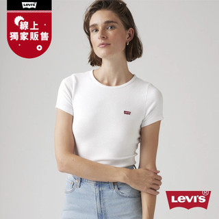 Levi's® HAYES 短Tee / 微彈性 / 經典布章LOGO / 白 熱賣單品 001J3-0006