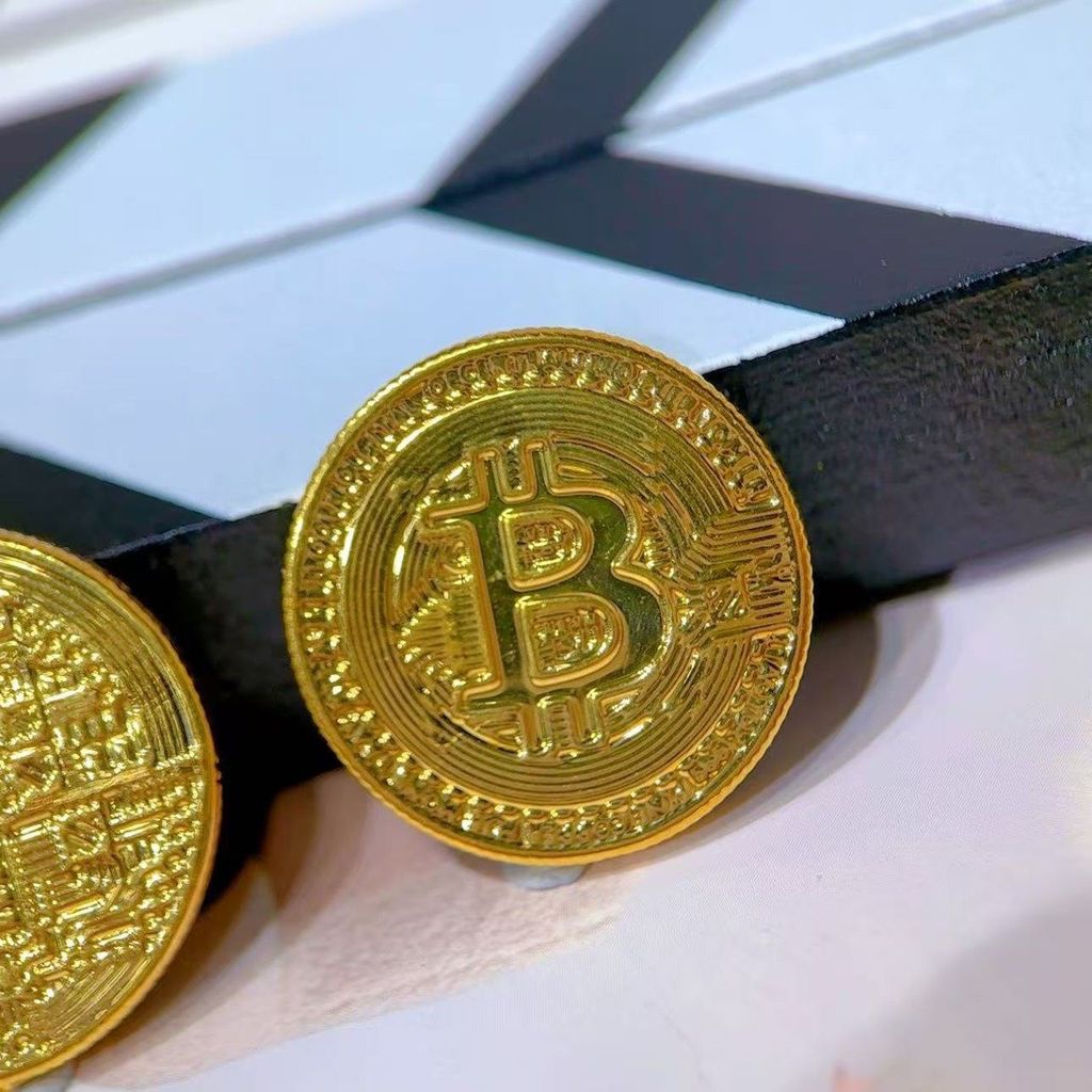 ✧中壢景福珠寶✧ 黃金9999 比特幣金幣 黃金擺件 送禮保值
