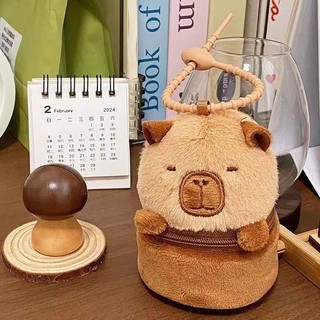 零錢包 耳機包 竹筒包 拉鍊包 小錢包 兒童 玩偶 小熊 動物造型 水豚 可愛 掛飾 吊飾 包包吊飾 鑰匙圈 鑰匙扣