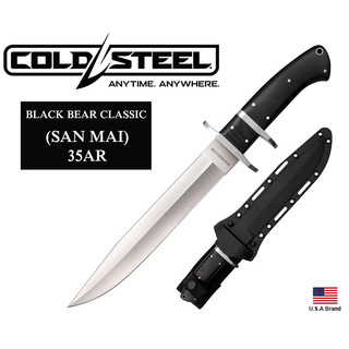 美國Cold Steel冷鋼刀具BLACK BEAR CLASSIC VG10三枚鋼G10握柄附刀鞘35AR