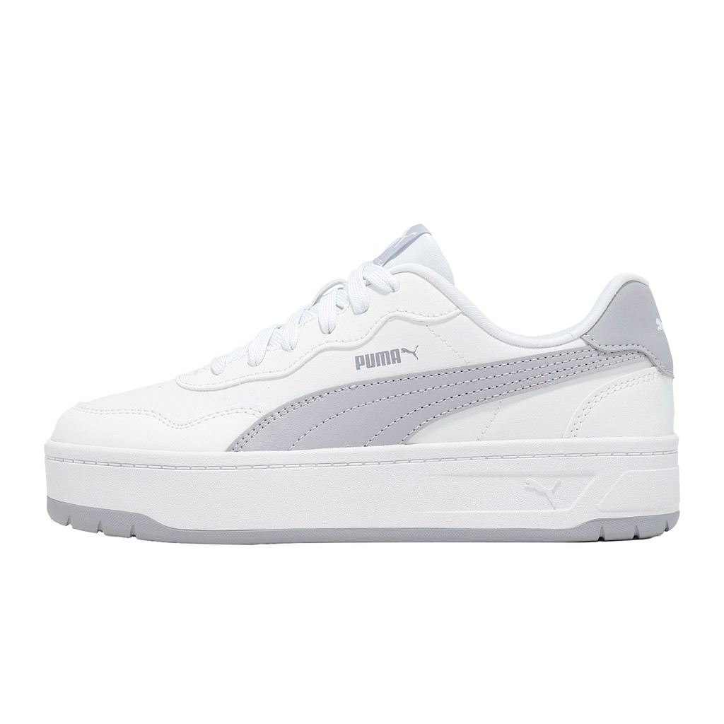 Puma 休閒鞋 Court Lally Skye 女鞋 白 灰 皮革 厚底 增高 400368-13 [ACS]