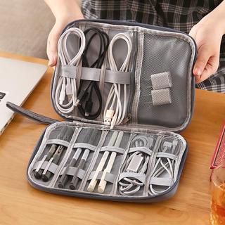 Digital accessory storage bag, portable double-layer power s
