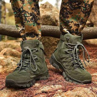 🖤硬派登場🖤戶外徒步登山鞋春秋季大碼中幫工裝靴防滑男鞋雪地靴SC-23010-7