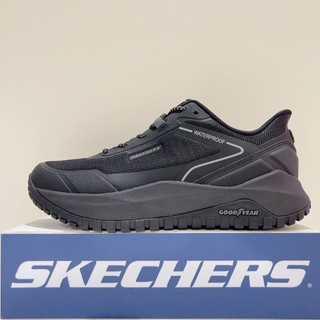 SKECHERS BADGER - WATERPROOF 男生 黑色 固特異底 防水 運動 慢跑鞋 211367BBK
