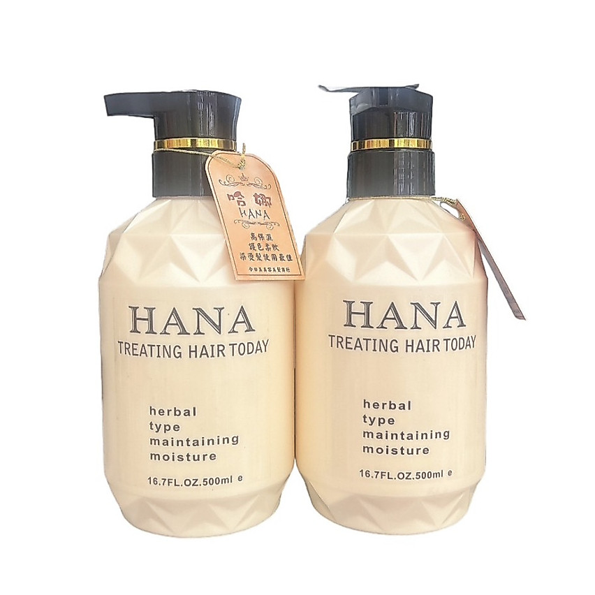 快速出貨🚚 最新效期~台灣製！HANA 哈娜 保濕植物洗髮精 / 美髮保濕乳 500ml