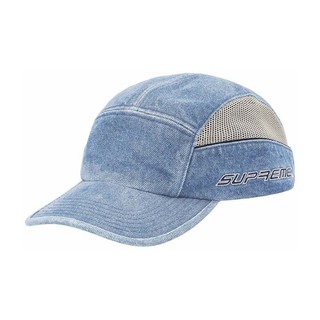 Supreme Side Mesh Piping Camp Cap 五分割帽 帽子 拼接 丹寧藍色 SS26H75-DM