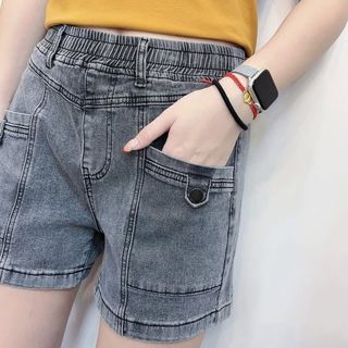 MUCH主幼商場復古洗舊感牛仔短褲