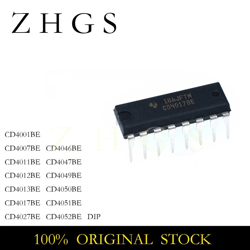 5Pcs CD4017BE CD4001 CD4007 CD4011 CD4012 CD4013 CD4017 CD40
