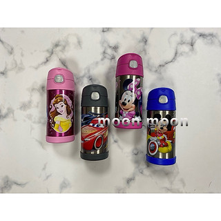 THERMOS 膳魔師 不鏽鋼 兒童水壺 有提把 米奇 米妮 Cars 公主款 F4018 360cc 無附備用吸管