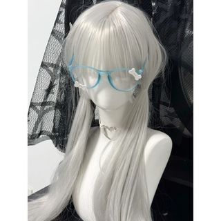 【優惠免運】眼鏡框 無鏡片眼框 眼鏡架 日系可愛流淚小骨頭眼鏡框顯臉小亞文化萌拍照cos二次元