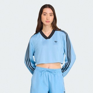 adidas ADICOLOR FOOTBALL 短版長袖上衣 女 - Originals JV9738 官方直營