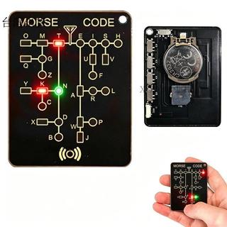 現.貨.莫爾斯電碼訓練卡袖珍型 CW 練習振盪器帶 LED 指示燈和蜂鳴聲BB