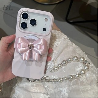 法式浪漫磁吸粉色蝴蝶結 適用iPhone 18Pro 17 16 15 14 13 Pro Max 17Pro 手機殼