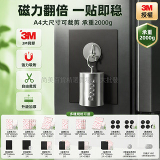 桃園出貨✨ 3M 背膠強力磁性軟磁貼 A4 可裁剪 DIY 冰箱貼自粘不留膠軟性吸鐵石片