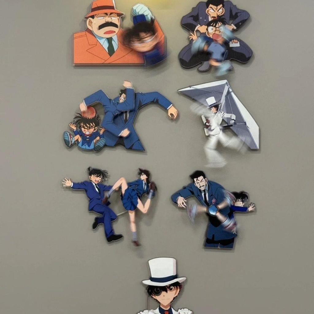 【臺灣出貨】 名偵探柯南 名偵探柯南冰箱貼 柯南周邊 名偵探柯南旋轉冰箱貼基德小蘭高顏值磁吸貼裝飾送朋友閨蜜禮物