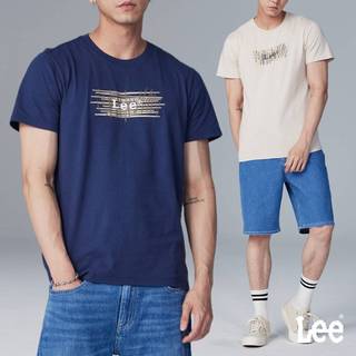 Lee LOGO線條短T 男 Modern LB302019 卡其97W 丈青742