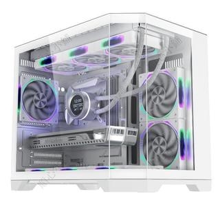 遊戲辦公海景房機箱長顯卡曲麵機箱
