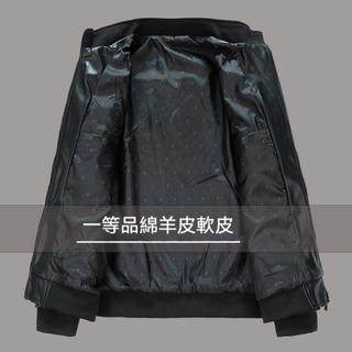 超值臻品 飛行員夾克 外套 皮夾克 防風防水 真皮皮衣外套休閒寬鬆雙口袋皮衣男士帥氣加大加厚高端商務領皮衣 夾克 男 s