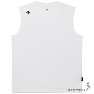 Descente 迪桑特 無袖背心 男裝 排汗 防曬 白【運動世界】SR221UST41-WHT0