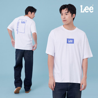 Lee 方框LOGO短T 男 白色 LB602086K14