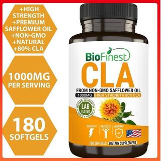 買一送一 美國進口🌈CLA 共軛亞油酸軟膠囊 每份 1000mg，80% 高濃度，非基因改造紅花籽油，180粒/瓶