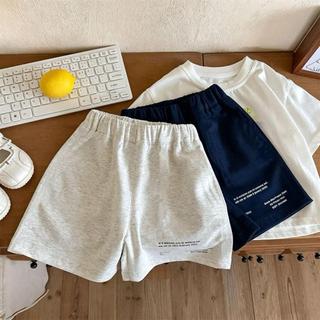 Mimo⭐夏季時尚童裝男女童灰色短褲百搭休閒運動款兒童短褲